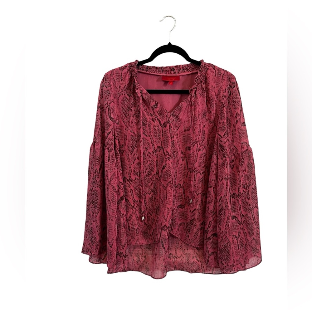 EUC Jennifer Lopez Snakeskin Print Blouse